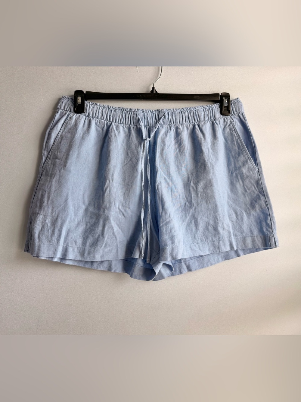 Gap Women's Light Blue Linen Pull-On Short Size XL